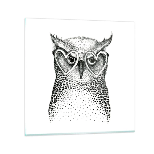 Impression sur verre - Image sur verre - Sagement et avec amour - 40x40 cm