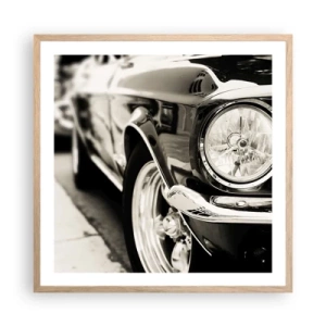 Affiche dans un chêne clair - Poster - Brillance permanente - 60x60 cm