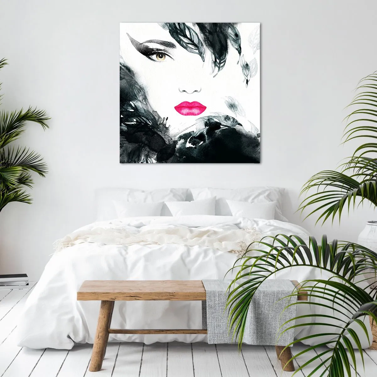 Impression sur toile - Image sur toile - Attention! Femme fatale - 30x30 cm