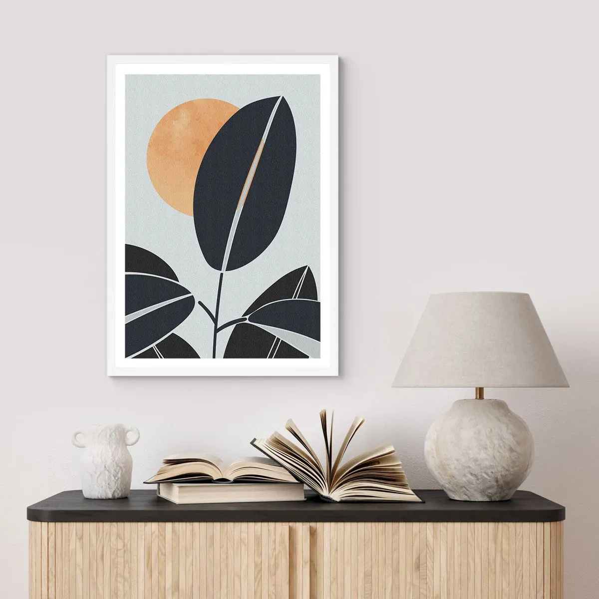 Affiche dans un cadre blanc - Poster - Une chaude journée d'été - 61x91 cm