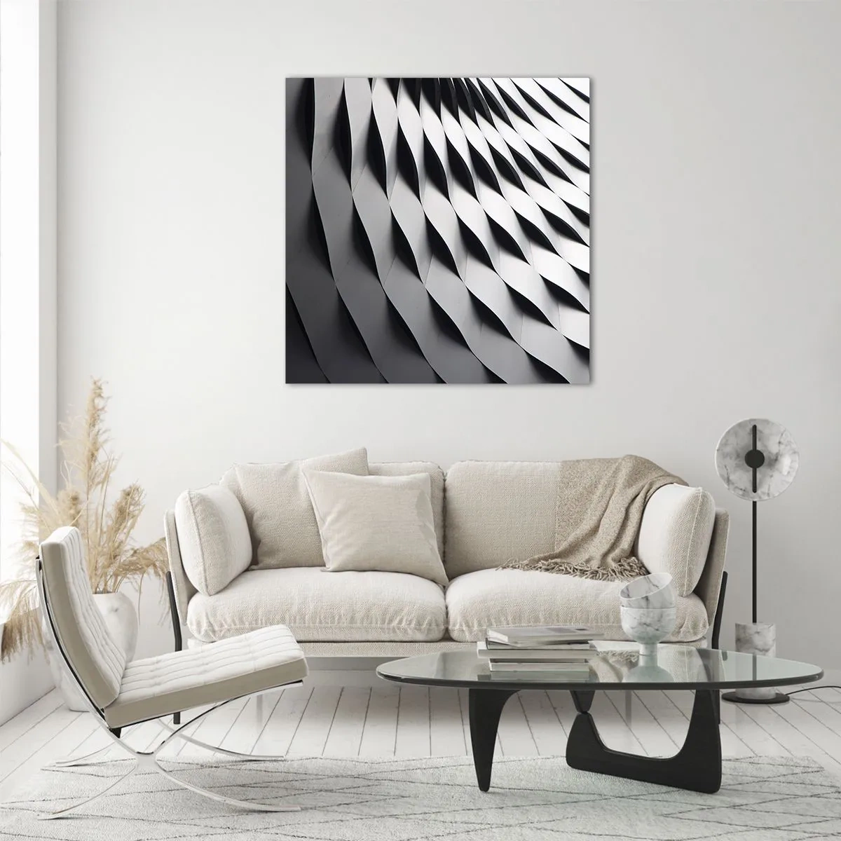 Impression sur verre - Image sur verre - A la surface des vagues - 40x40 cm