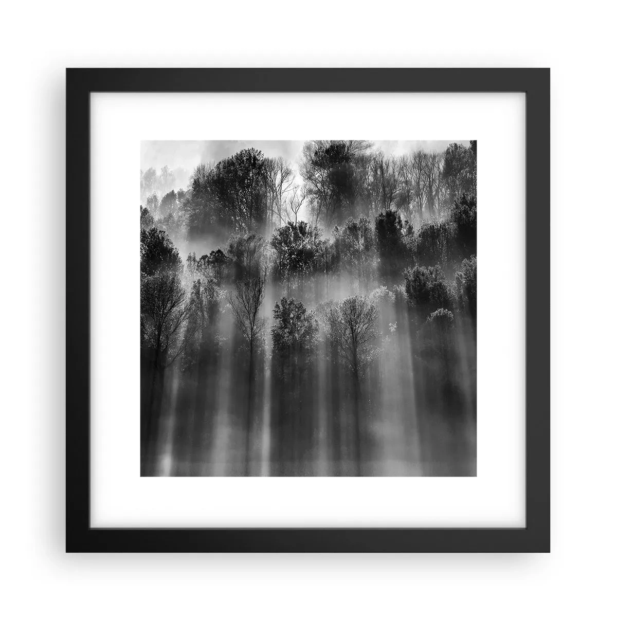 Affiche dans un cadre noir - Poster - Dans les flots de lumière - 30x30 cm