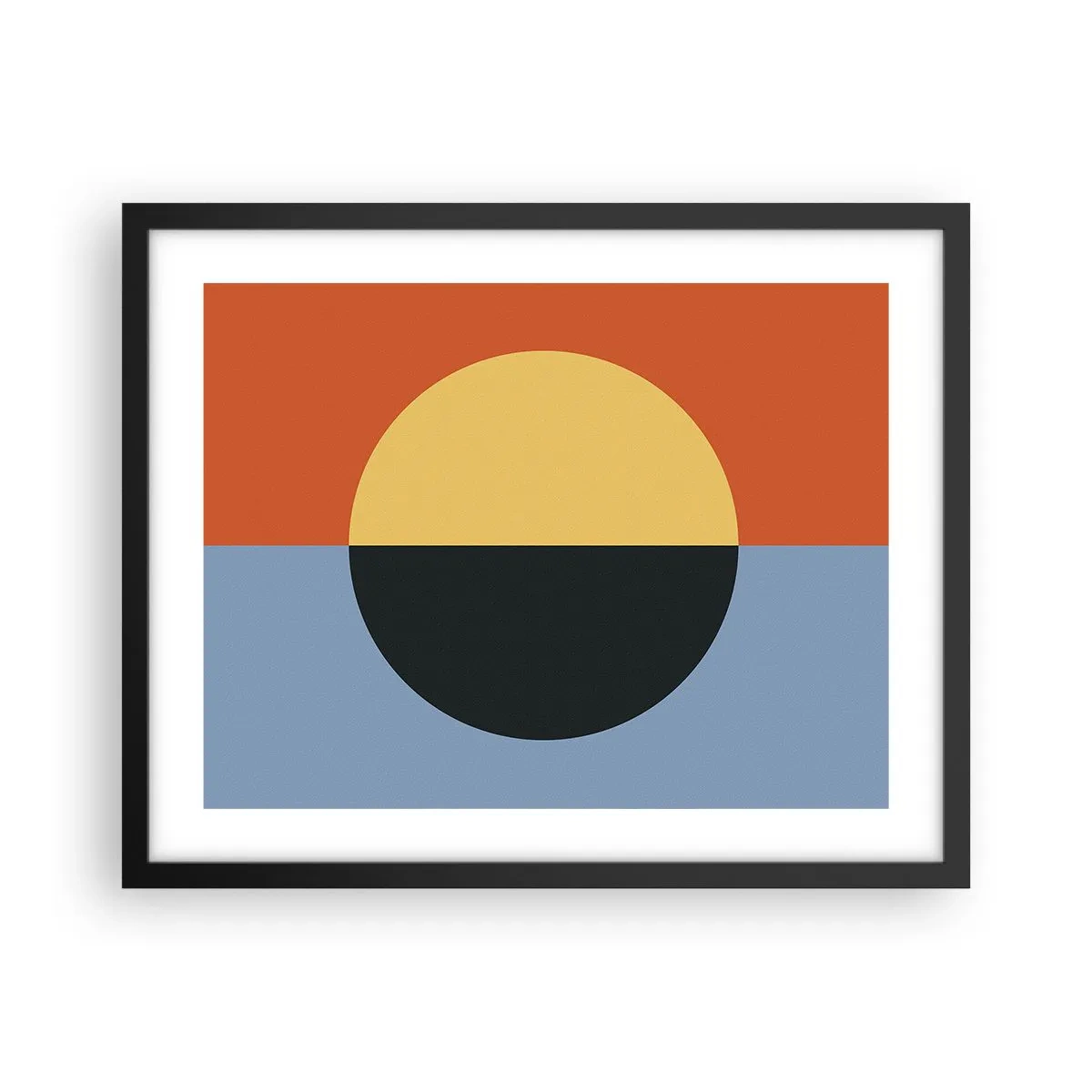 Affiche dans un cadre noir - Poster - Composition de chaleur et de fraîcheur - 50x40 cm