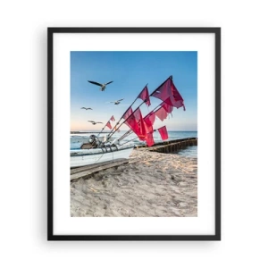 Affiche dans un cadre noir - Poster - Repos mérité - 40x50 cm