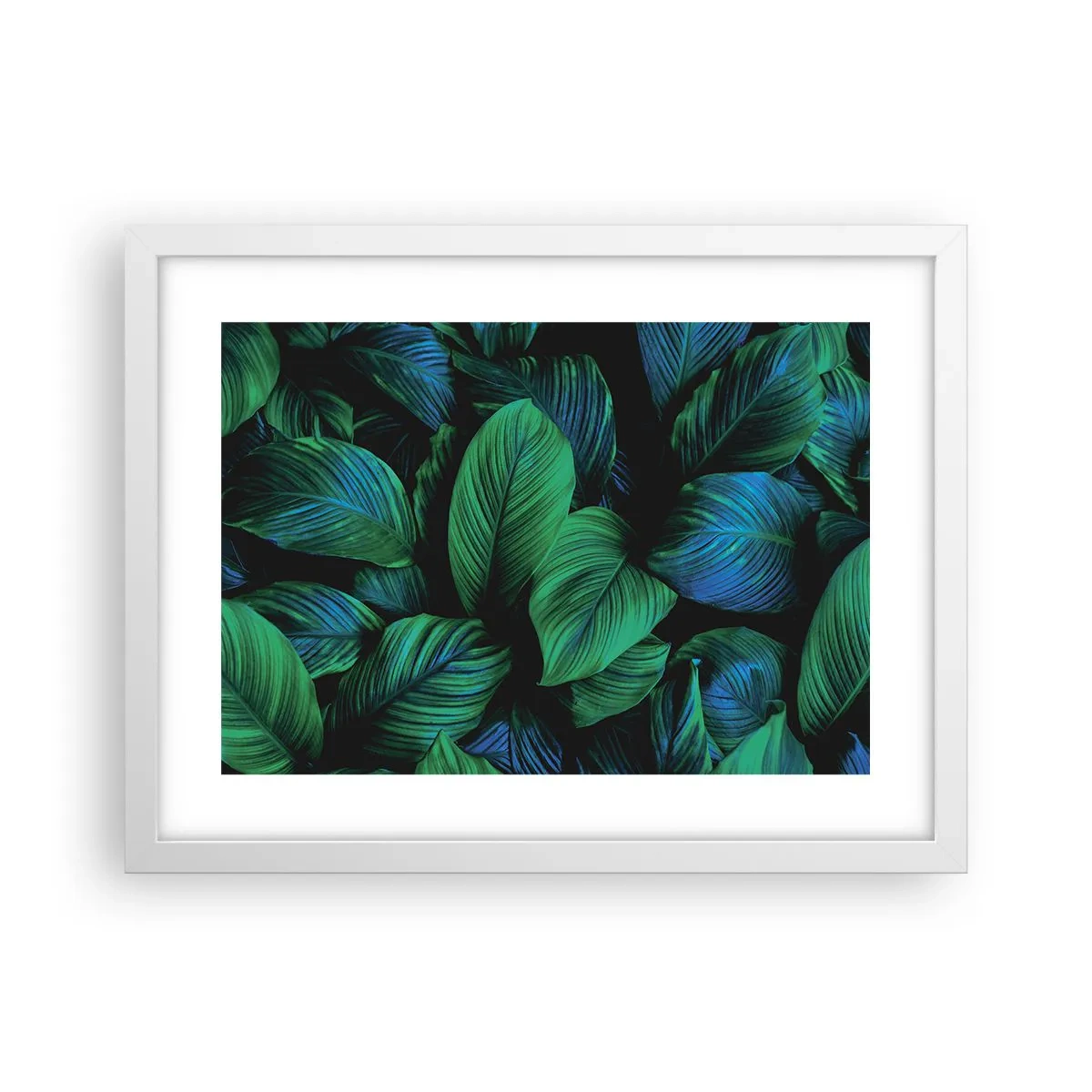 Affiche dans un cadre blanc - Poster - Dans la foule verte - 40x30 cm