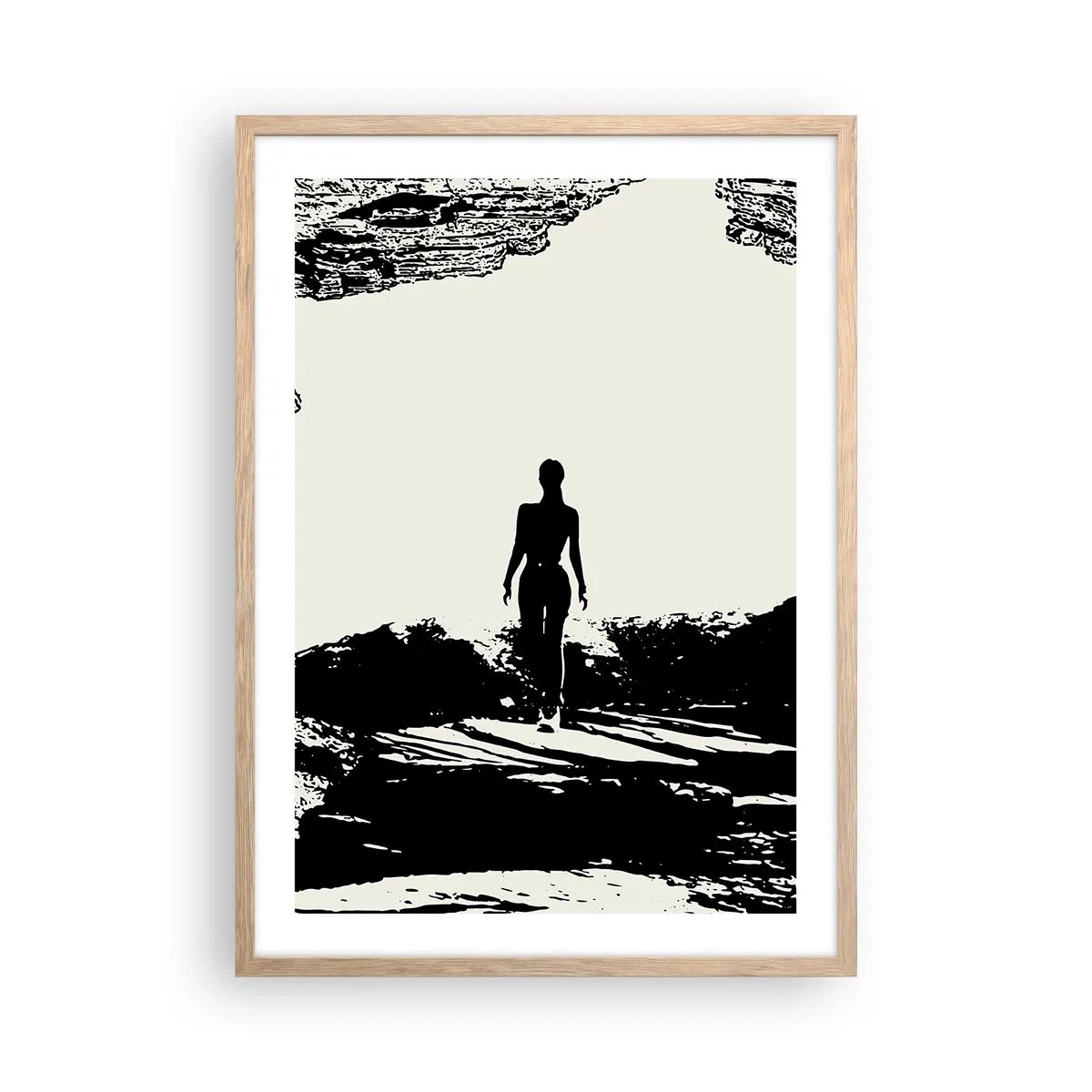 Affiche dans un chêne clair - Poster - Nouveau look - 50x70 cm