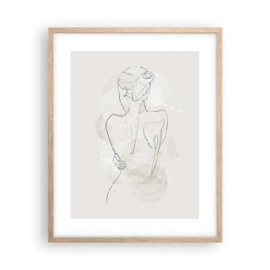 Affiche dans un chêne clair - Poster - Comme un instrument sensible - 40x50 cm