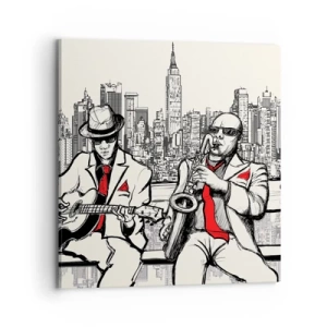 Impression sur toile - Image sur toile - improvisation new-yorkaise - 70x70 cm