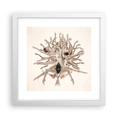 Affiche dans un cadre blanc - Poster - S'épanouir en danse - 30x30 cm