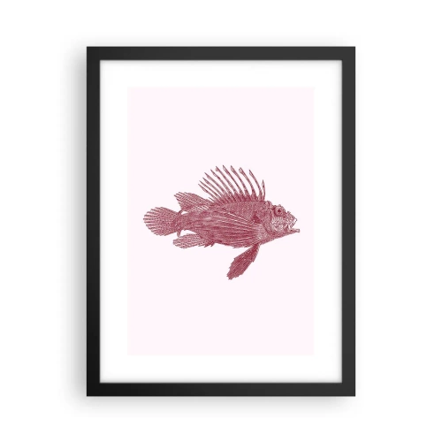 Affiche dans un cadre noir - Poster - Un habitant des eaux exotiques - 30x40 cm