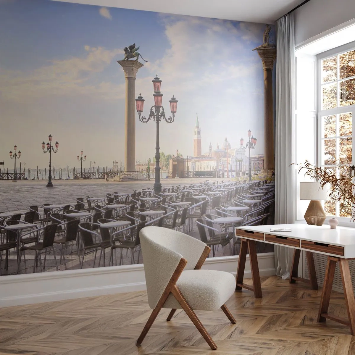 Papier Peint Autocollant Deluxe Sticker - Nous vous invitons, tout est prêt - Architecture, Ville, Venise - 250x175 cm