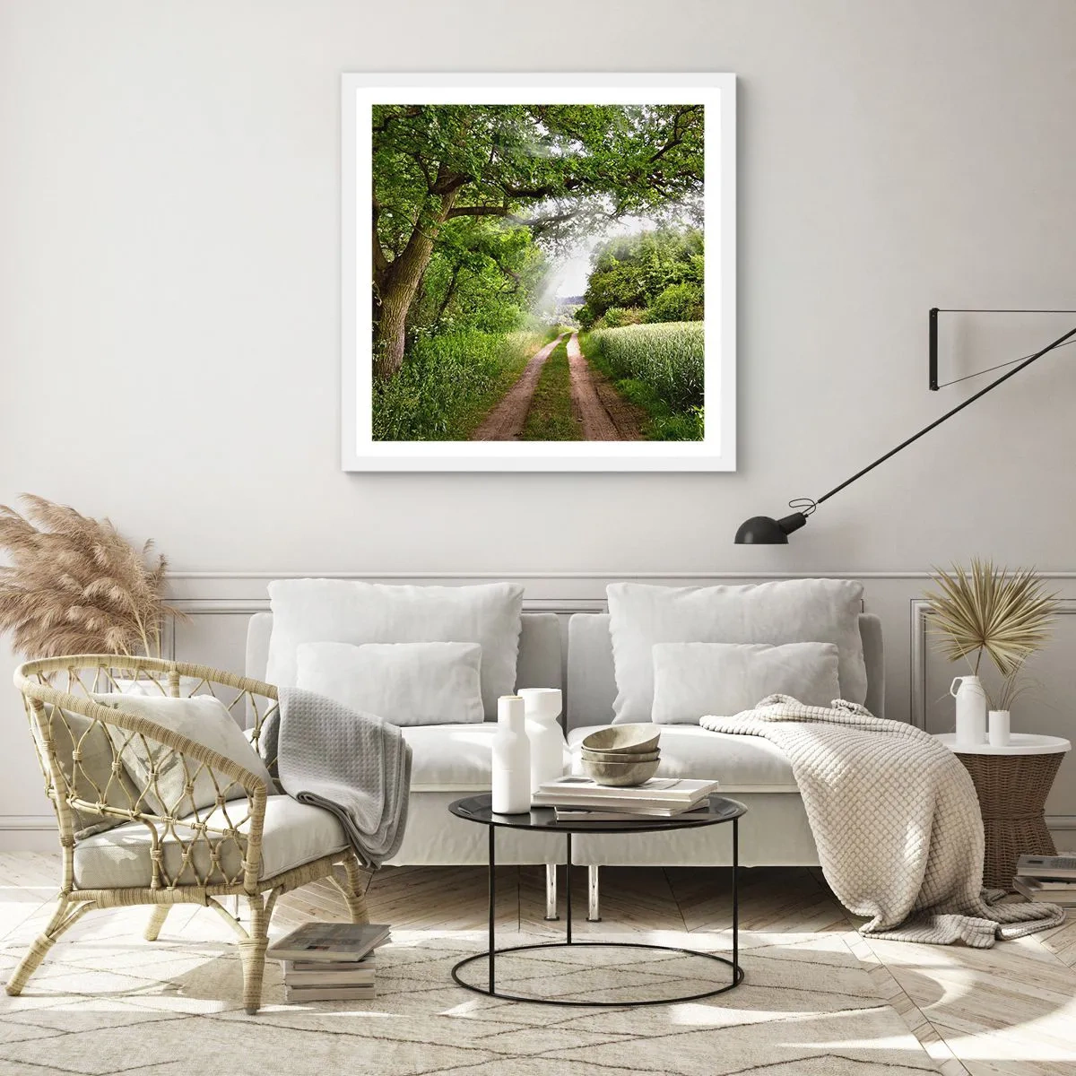 Affiche dans un cadre blanc - Poster - Et in Arcadia ego - 30x30 cm