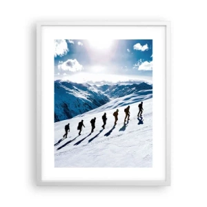 Affiche dans un cadre blanc - Poster - L'équipe des conquérants - 40x50 cm