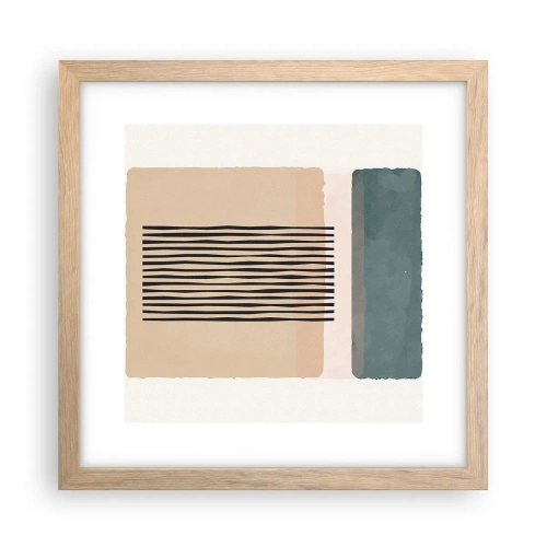 Affiche dans un chêne clair - Poster - Tout est en ordre - 30x30 cm