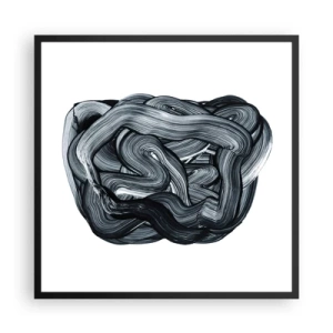 Affiche dans un cadre noir - Poster - Ce n'est pas si simple - 60x60 cm