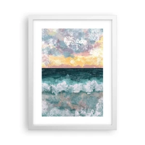 Affiche dans un cadre blanc - Poster - Eau, lumière, air - 30x40 cm