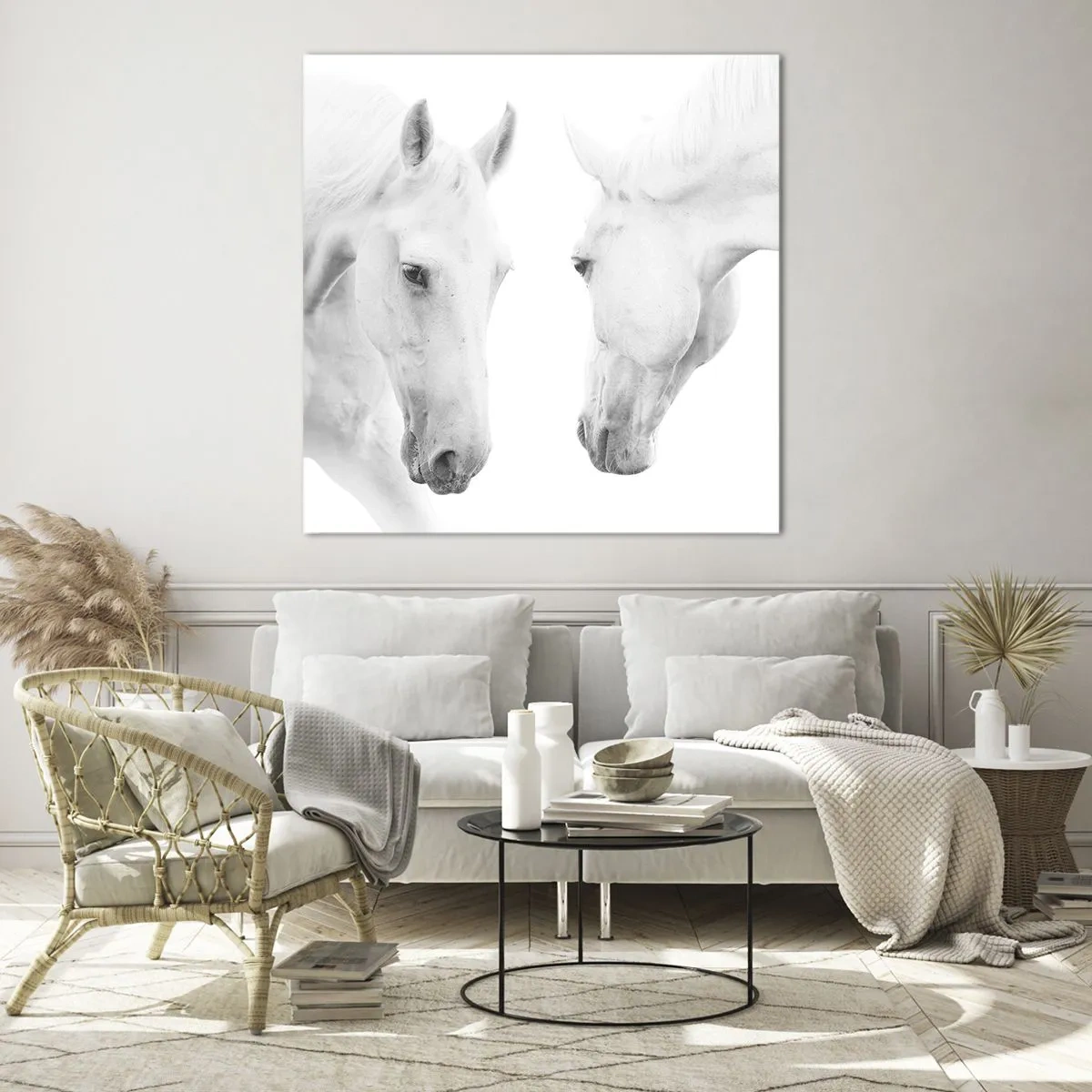 Impression sur verre - Image sur verre - Serait-ce de l’amitié? - 60x60 cm