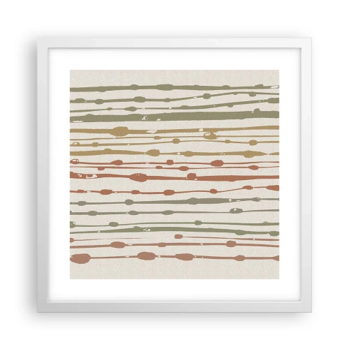 Affiche dans un cadre blanc - Poster - Notation musicale des couleurs - 40x40 cm