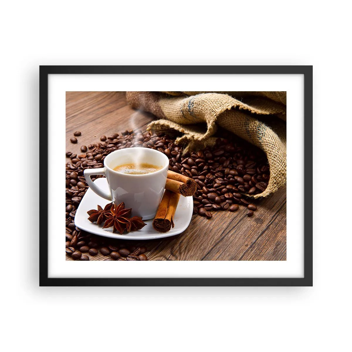 Affiche dans un cadre noir - Poster - Saveur et arôme épicés - 50x40 cm