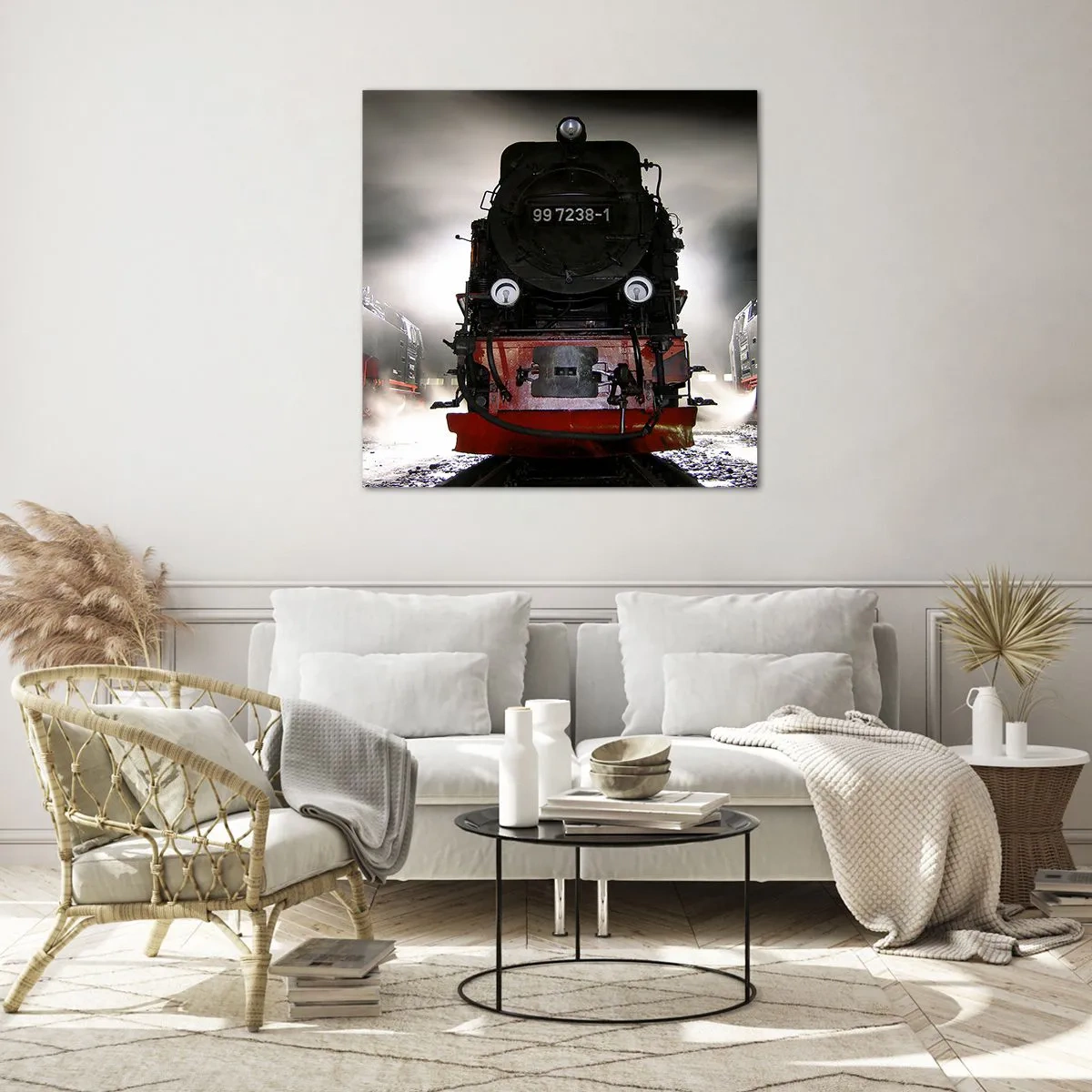 Impression sur verre - Image sur verre - Il se lève et siffle, halète et souffle - 50x50 cm