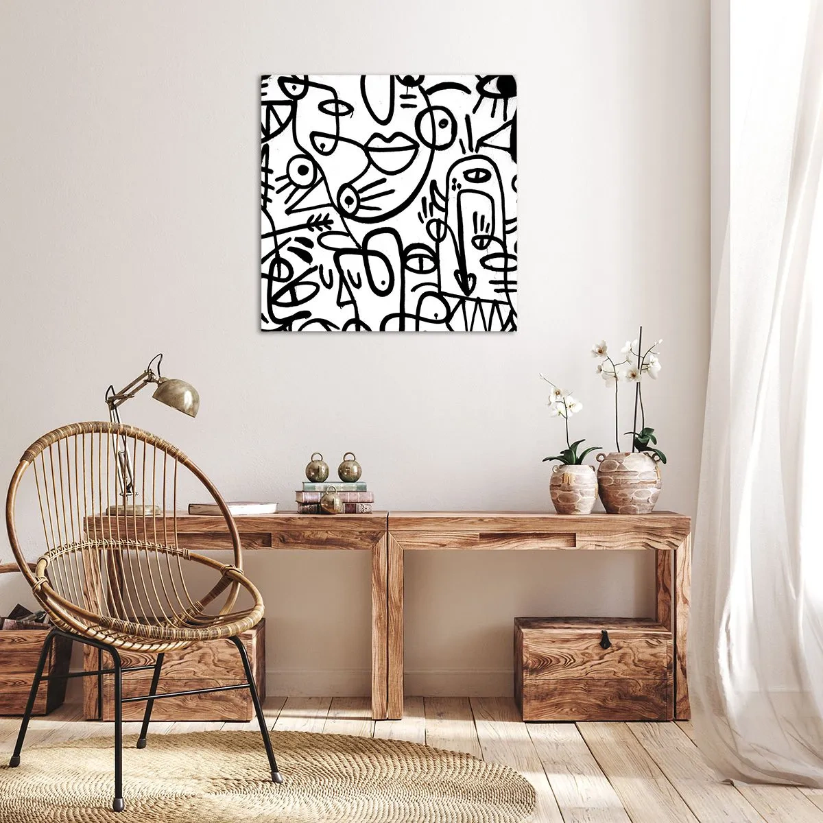 Impression sur toile - Image sur toile - Visages et mirages - 60x60 cm