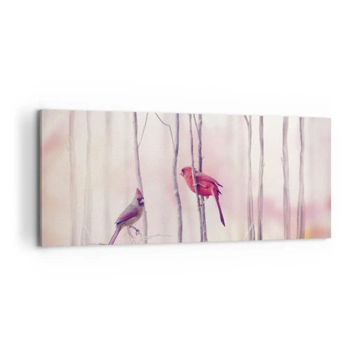 Impression sur toile - Image sur toile - Conte de la forêt rose - 100x40 cm