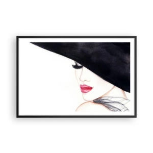 Affiche dans un cadre noir - Poster - Élégance et sensualité - 91x61 cm