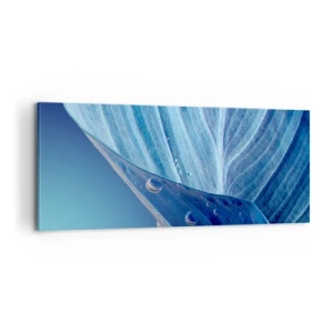 Impression sur toile - Image sur toile - Gouttes cachées du bleu - 100x40 cm