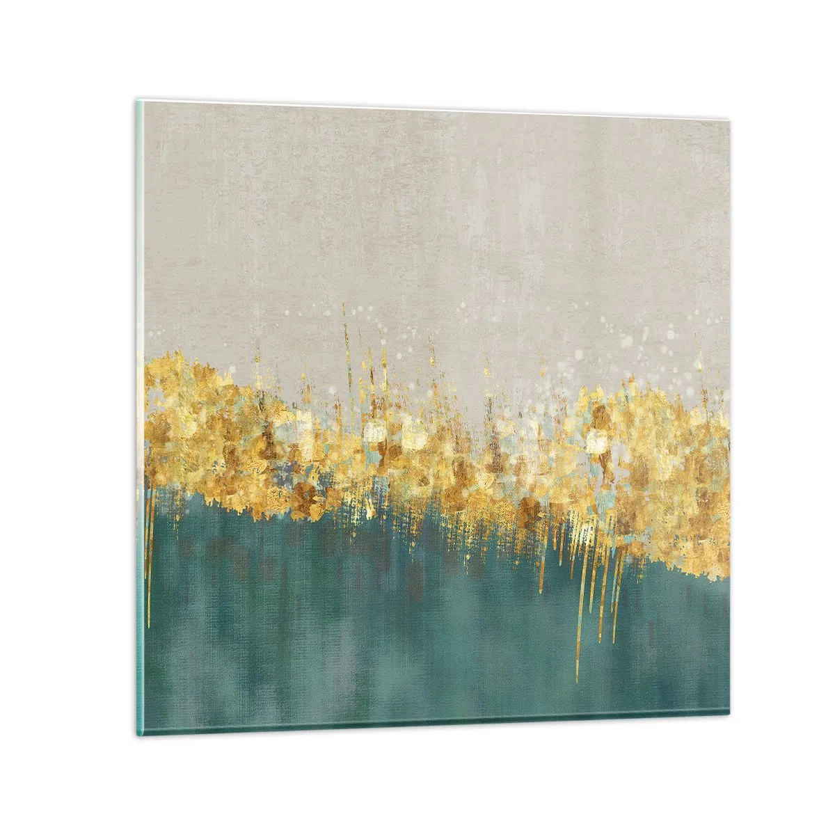 Impression sur verre - Image sur verre - La frontière dorée - 40x40 cm