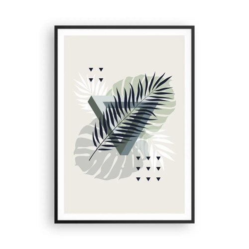 Affiche dans un cadre noir - Poster - Nature et géométrie - deux odres? - 70x100 cm