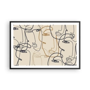 Affiche dans un cadre noir - Poster - Portrait multiplié - 91x61 cm