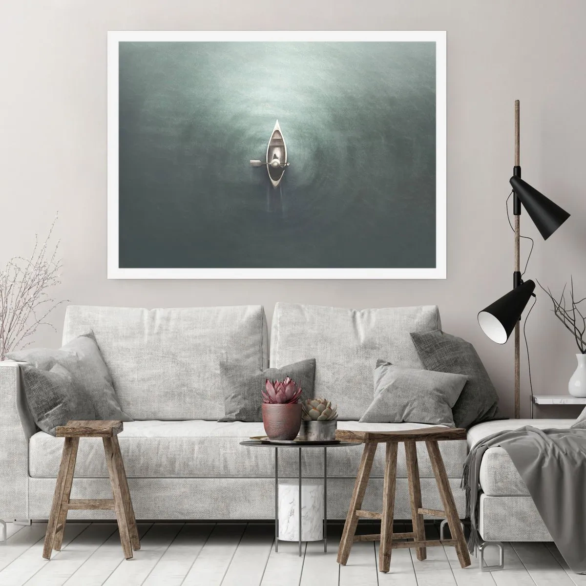 Affiche - Poster - À travers le lac de la lune - 50x40 cm