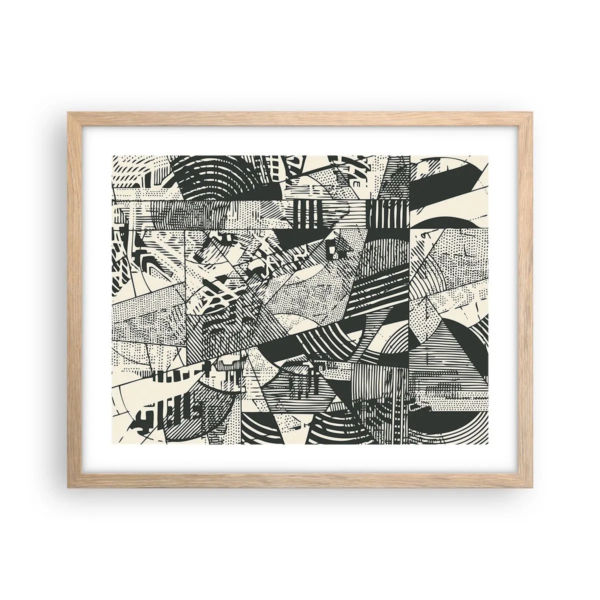 Affiche dans un chêne clair - Poster - Dynamique du modernisme - 50x40 cm