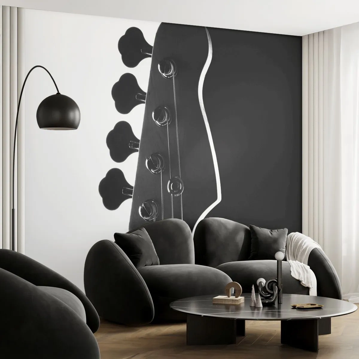 Papier Peint Photo Premium Canvas - Silence de roche - Guitare, Musique, Moderne - 250x175 cm