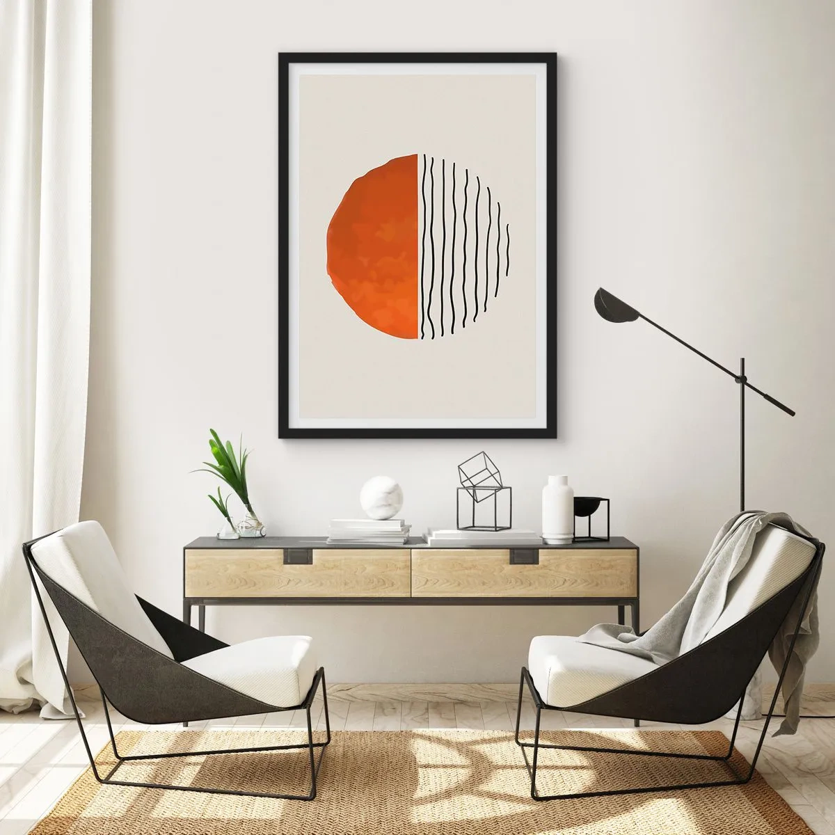 Affiche dans un cadre noir - Poster - Dans un climat japonnais - 40x50 cm