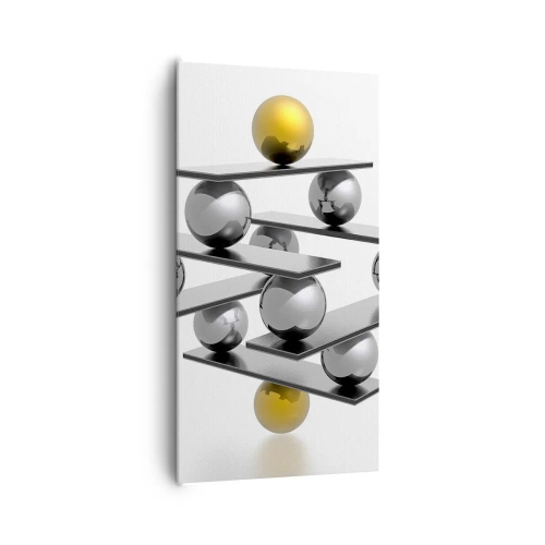 Impression sur toile - Image sur toile - Balance d'or et d'argent - 65x120 cm