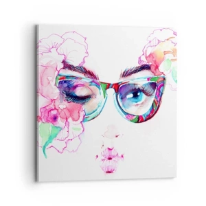 Impression sur toile - Image sur toile - Une promesse tentante - 70x70 cm