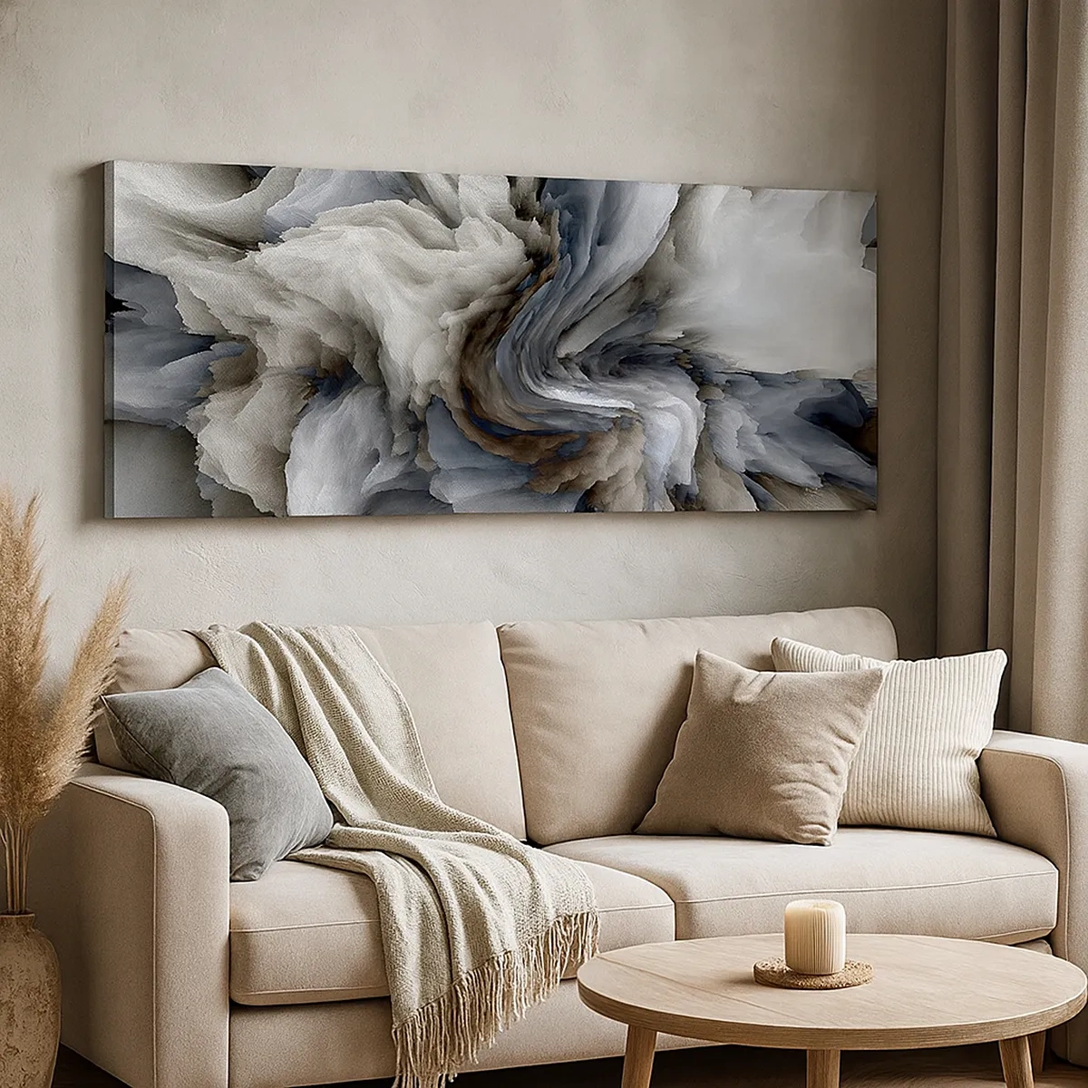 Impression sur toile - Image sur toile - Pierre et fleur - 30x30 cm