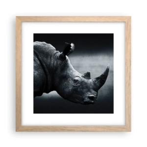 Affiche dans un chêne clair - Poster - Le profil droit - 30x30 cm