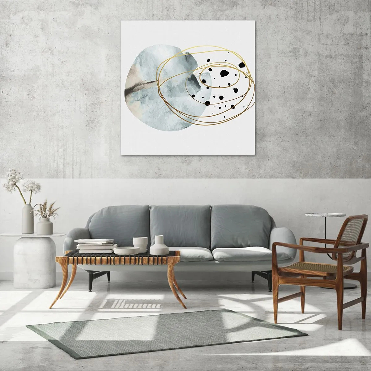 Impression sur verre - Image sur verre - Emmêlement de l'espace - 70x70 cm