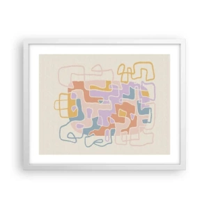 Affiche dans un cadre blanc - Poster - Labyrinthe – une aventure joyeuse - 50x40 cm