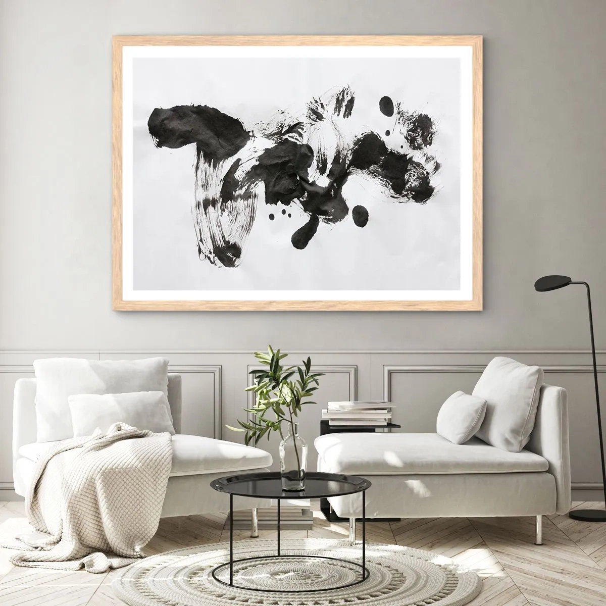 Affiche dans un chêne clair - Poster - De la méthode dans la folie ? - 100x70 cm