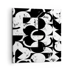 Impression sur toile - Image sur toile - Le blanc est blanc et le noir est noir - 60x60 cm