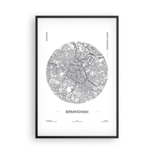 Affiche dans un cadre noir - Poster - Anatomie de Birmingham - 61x91 cm