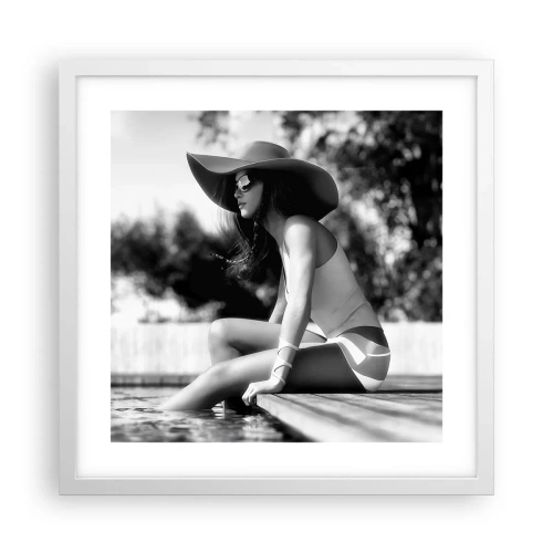 Affiche dans un cadre blanc - Poster - Rêve d'été - 40x40 cm