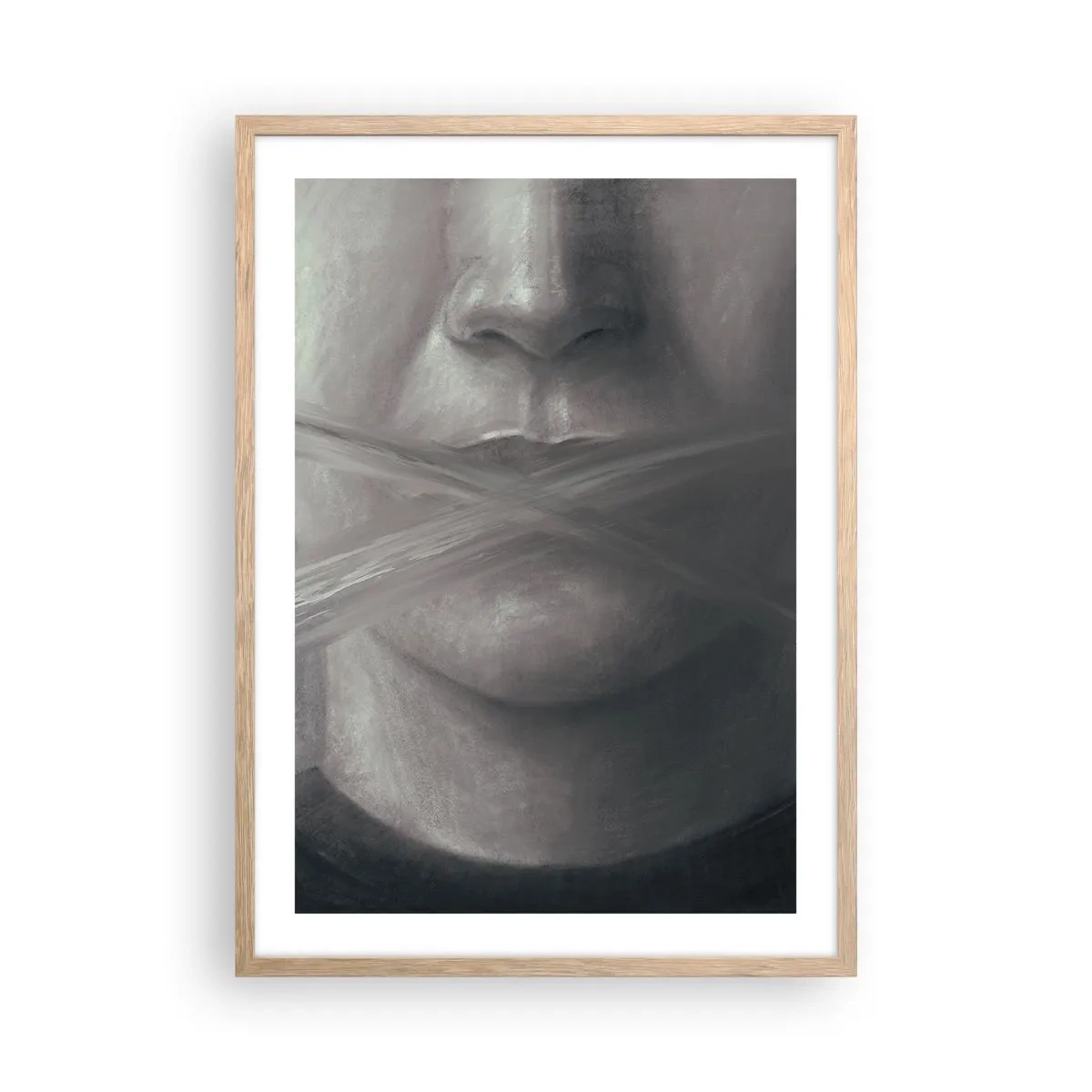 Affiche dans un chêne clair - Poster - Sans mot - 50x70 cm