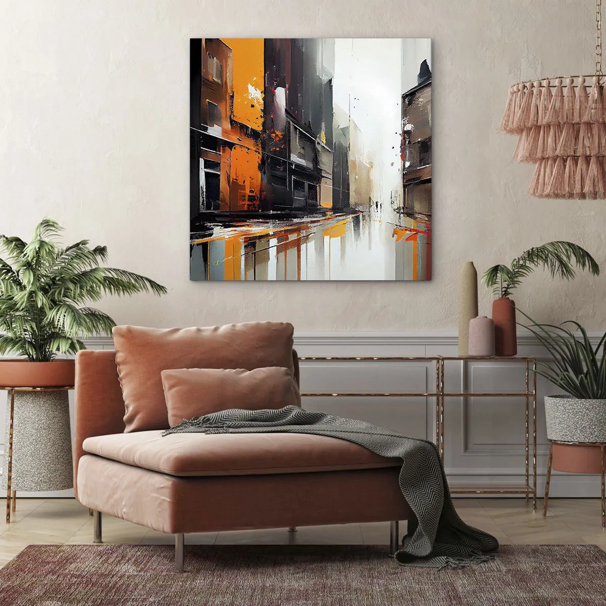 Impression sur toile - Image sur toile - Jour de pluie - 30x30 cm