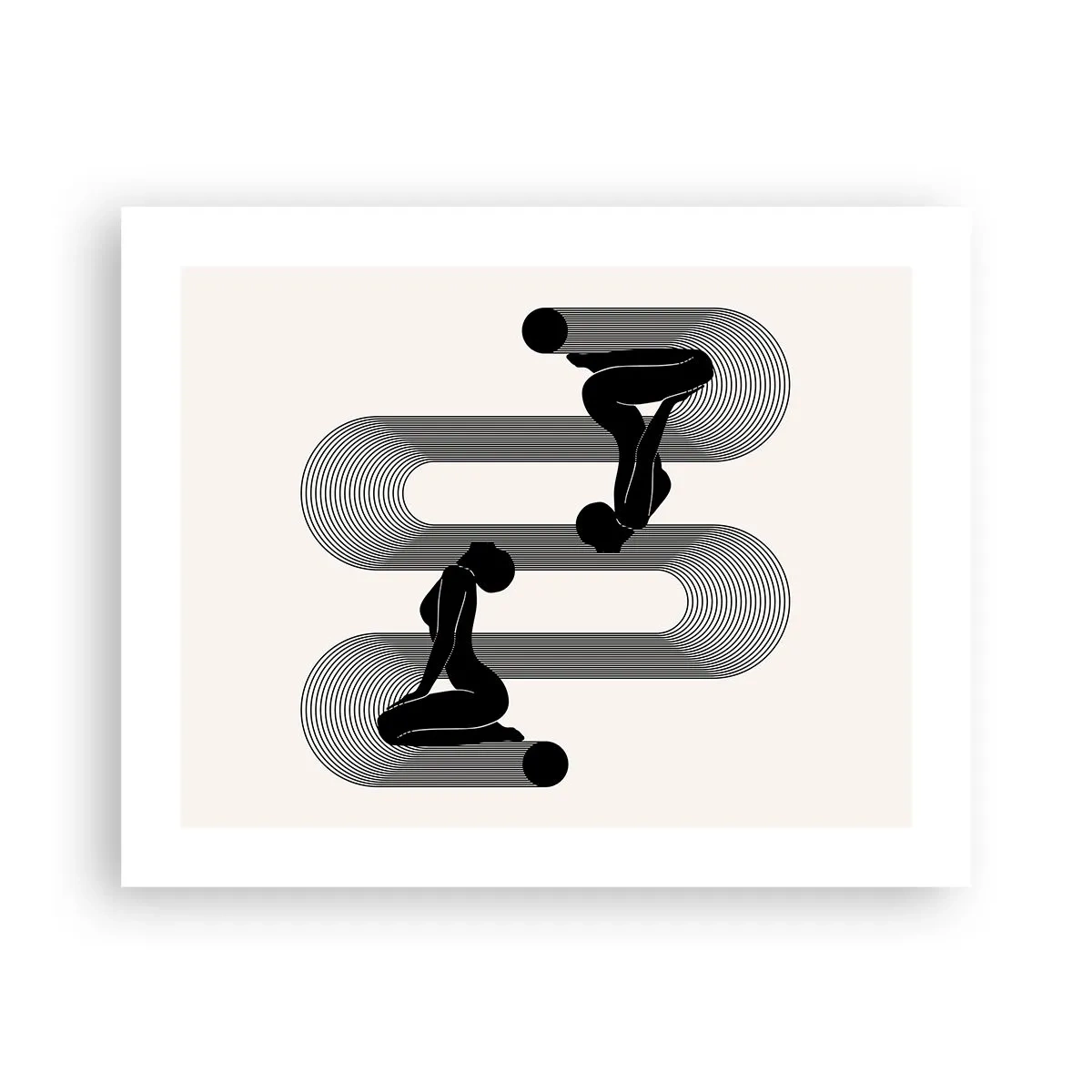 Affiche - Poster - Symétrie sensuelle - 50x40 cm