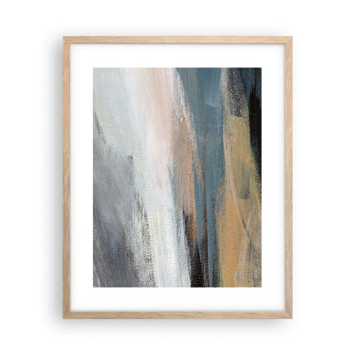Affiche dans un chêne clair - Poster - Abstraction : paysage nordique - 40x50 cm