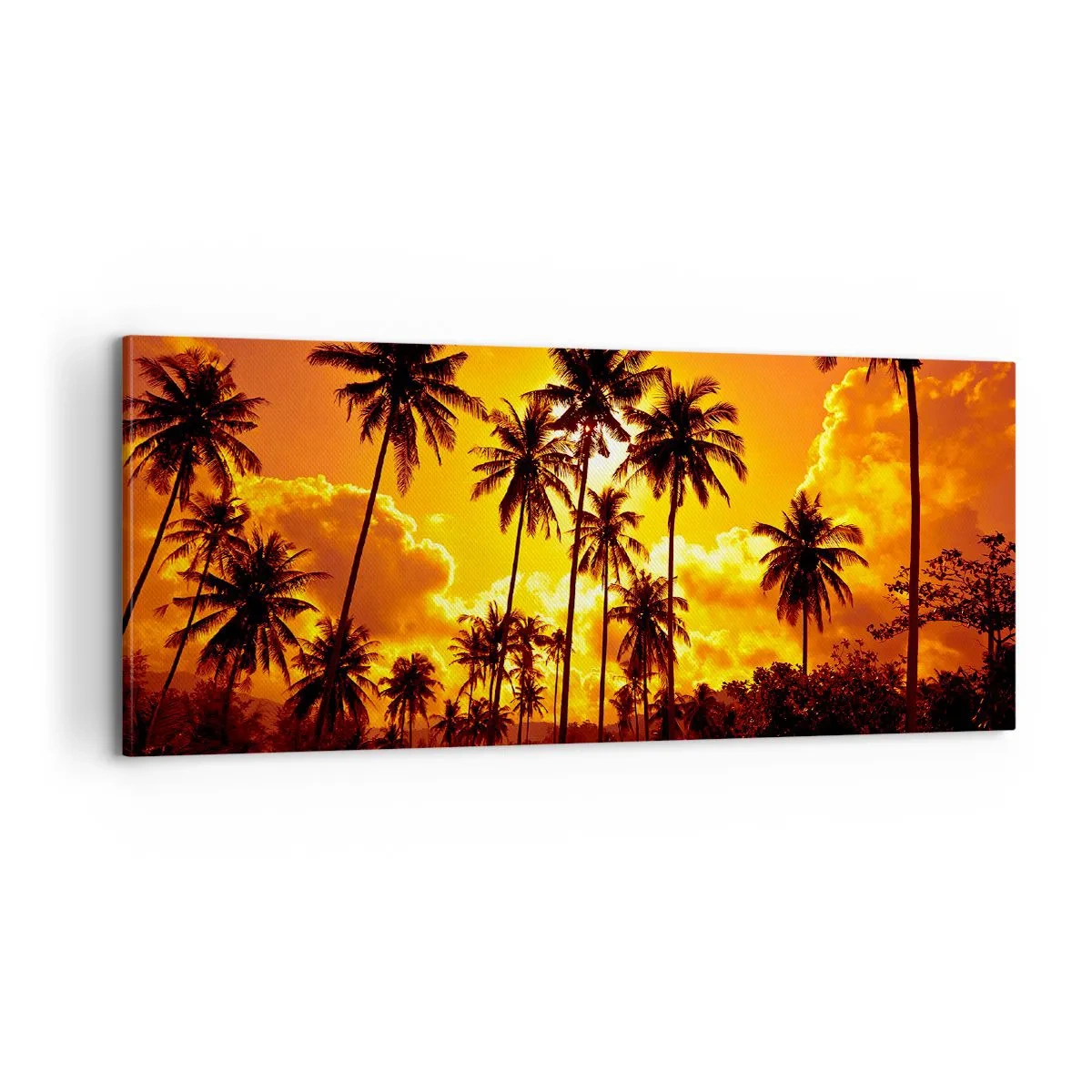 Impression sur toile - Image sur toile - Montagnes en feu, forêts en feu - 100x40 cm
